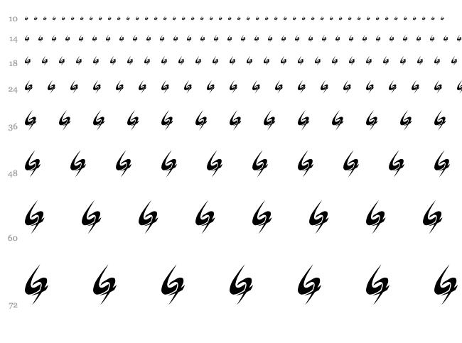 Gycentium Goespop font waterfall